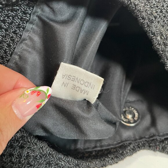 The Sak Black Crochet Purse Bucket Shoulder Bag Magnetic Snap Close Zip Pockets - Picture 6 of 6